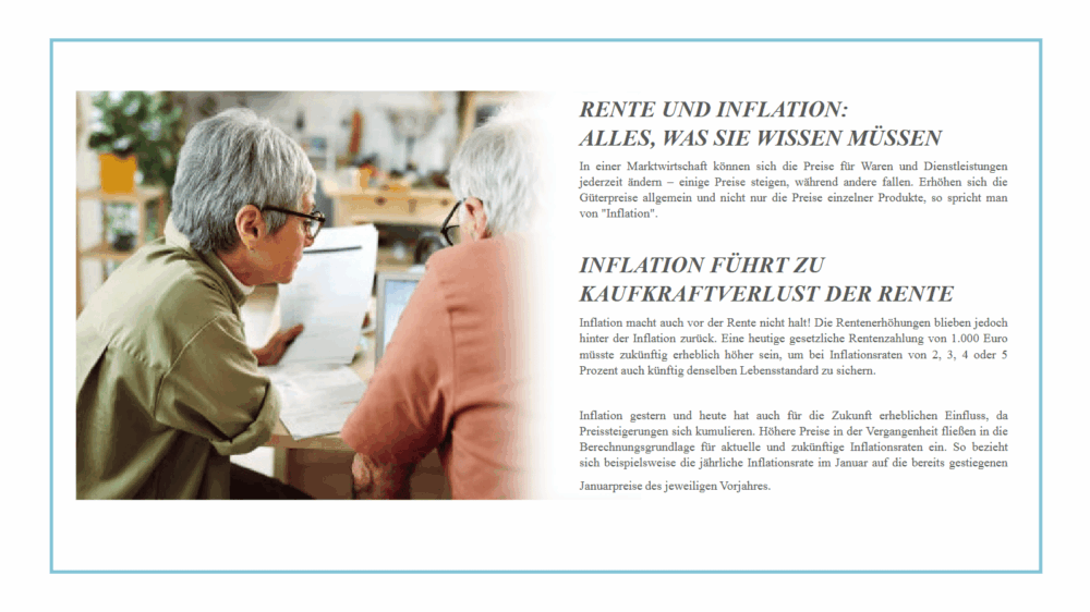 Vermögens-Konzept, Seite 4: Inflation und Kaufkraft der Rente