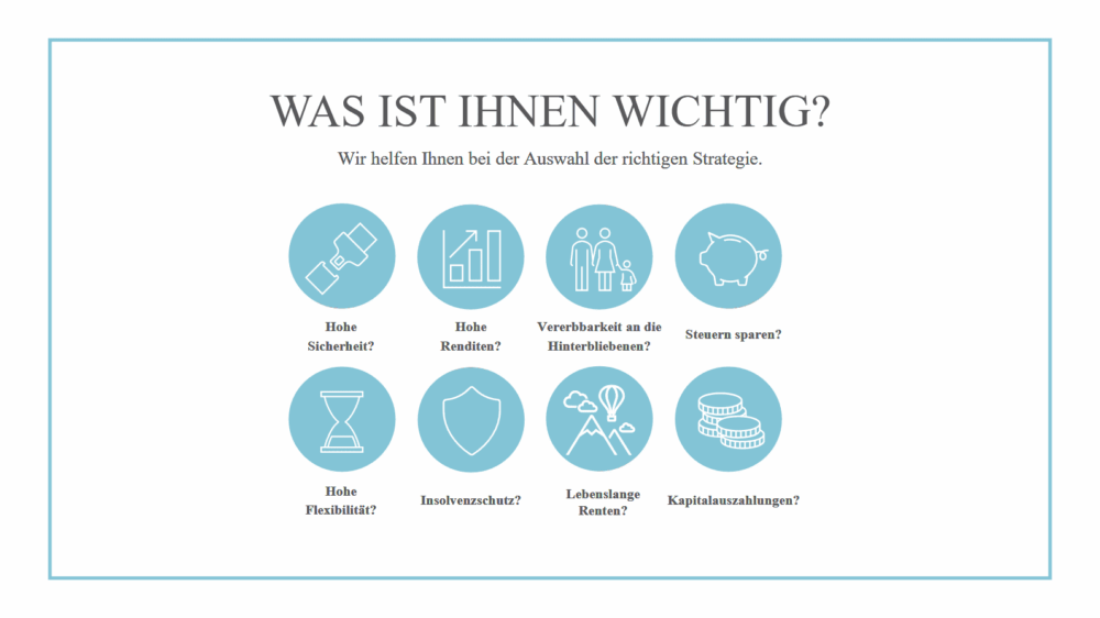 Vermögens-Konzept, Seite 8: Persönliche Anlageziele
