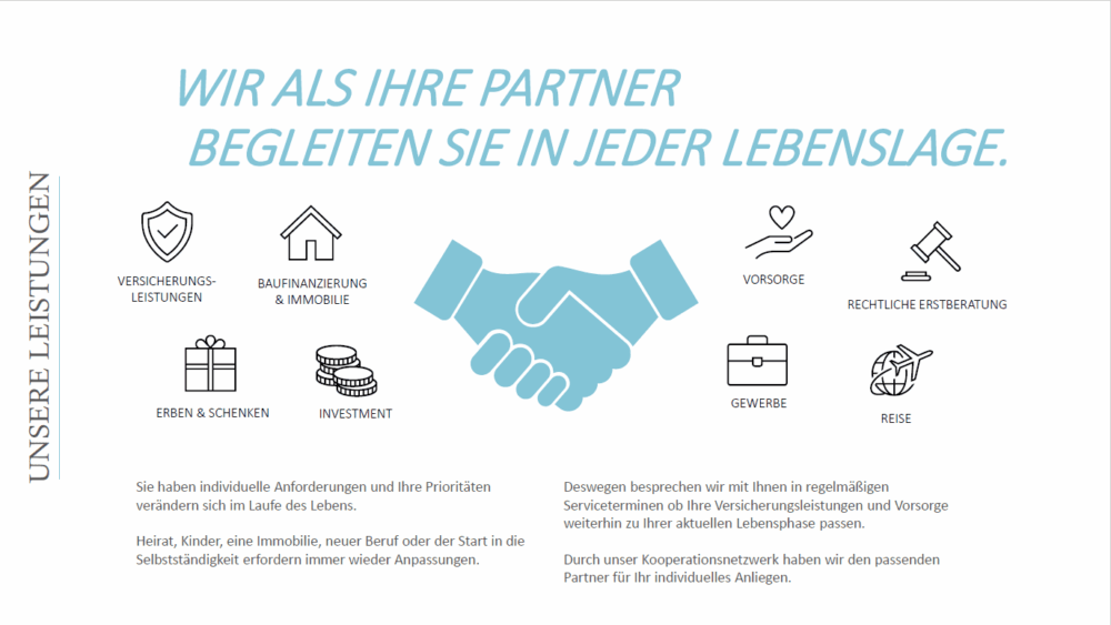 Imagebroschüre, Seite 13: Leistungen für unterschiedliche Lebenslagen